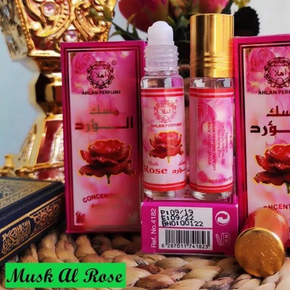 Parfum Arab Non Alkohol Musk Rose Roll On 6ml Original by Ahlan Perfume Makkah