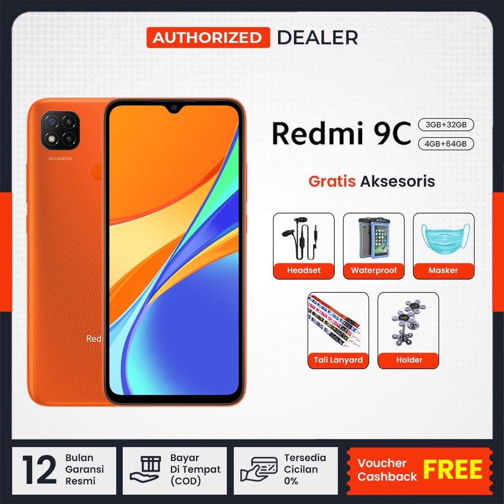 Xiaomi Redmi 9C (3GB/32GB) & (4GB/64GB) Garansi Resmi Gratis Aksessoris HP-2