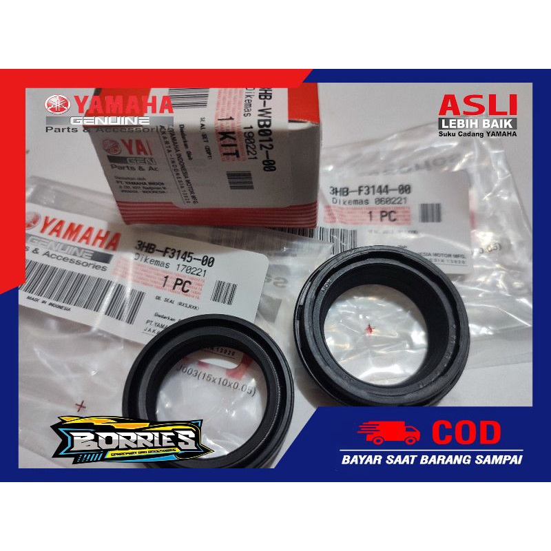 sepasang Sil Seal As Shock depan set Yamaha RXK RXS RXZ RZR N Max 3HB-WB012-00