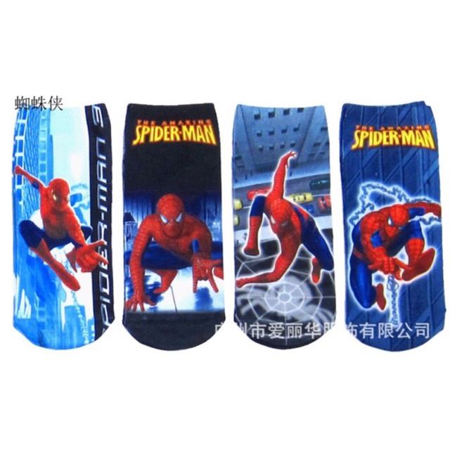 3pasang kaos kaki cowok printing bermotif spiderman (LOCHIC)