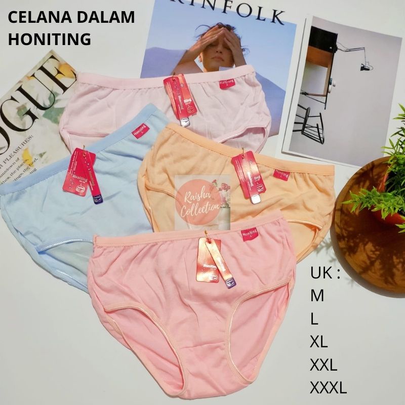 RC CD Celana Dalam Wanita Perempuan Dewasa Polos/Undies Cewek Ukuran Jumbo M L XL XXL XXXL