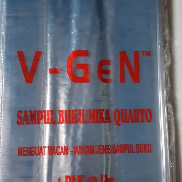 

Sampul buku mika plastik qwarto / kuarto 10 lbr
