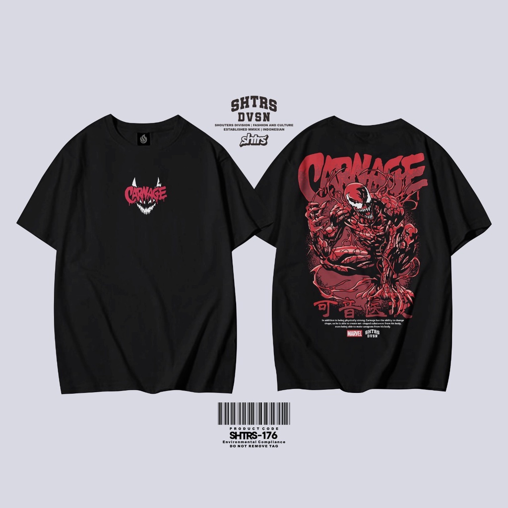 KAOS DISTRO PAKIAN PRIA SUPERHERO MARVEL CARNAGE VENOM