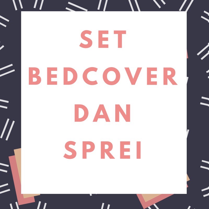 Set Bedcover dan Sprei - Polos dan Motif bahan Star