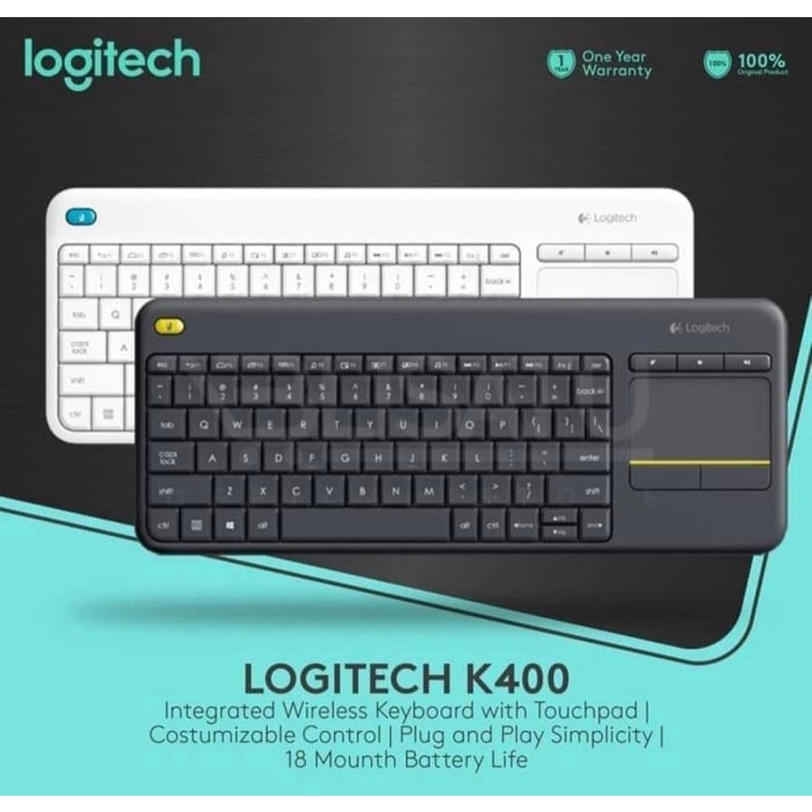 Logitech K400 Plus Wireless Touch Keyboard