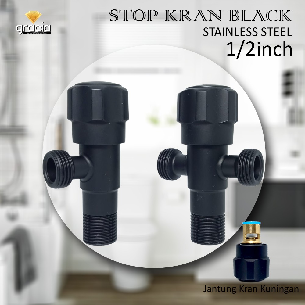 Stop kran cabang black stainless stop kran single stainless black stop kran shower cabang stop kran toilet multifunction wall mounted faucet