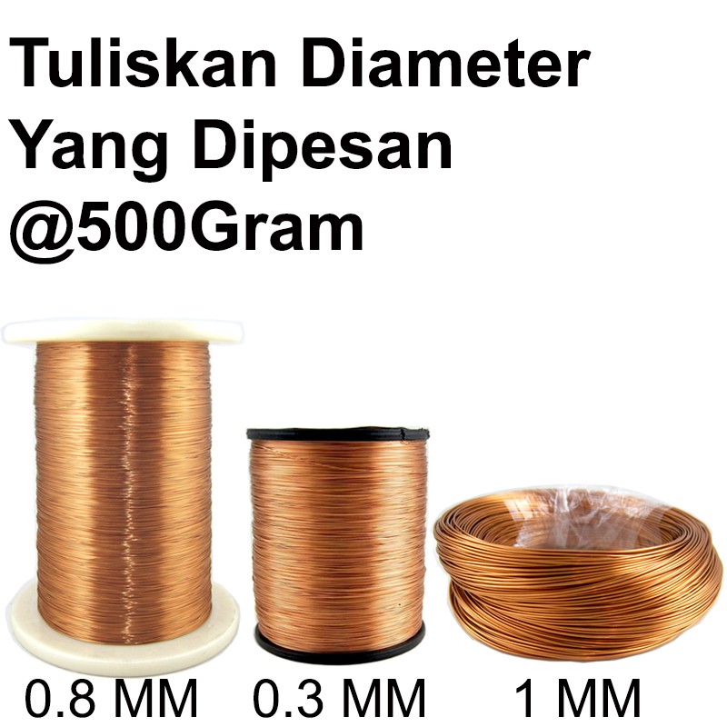 Kawat Enamel Rose Gold Color per spool 500 Gram Telebit