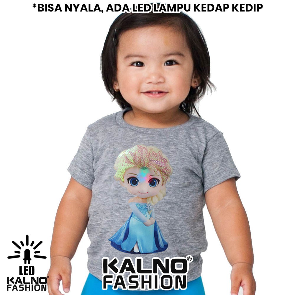 kaos baju anak princess RANDOM 1 LED umur 1 - 7 tahun bisa nyala RANDOM KAOS LED KAOS NYALA