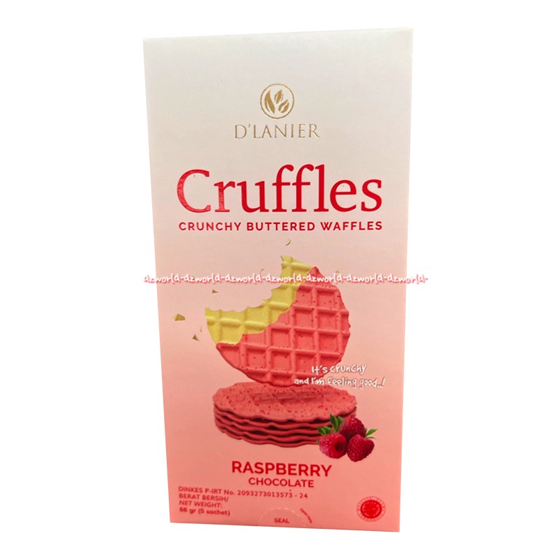 D'lanier Cruffles Crunchy 66gr Chocolate Waffles Salted Caramel Chocolate Dark Milk Caffe Latte Biskuit Wafel Krim Coklat Dlanier Krafel Crufles Kraffel