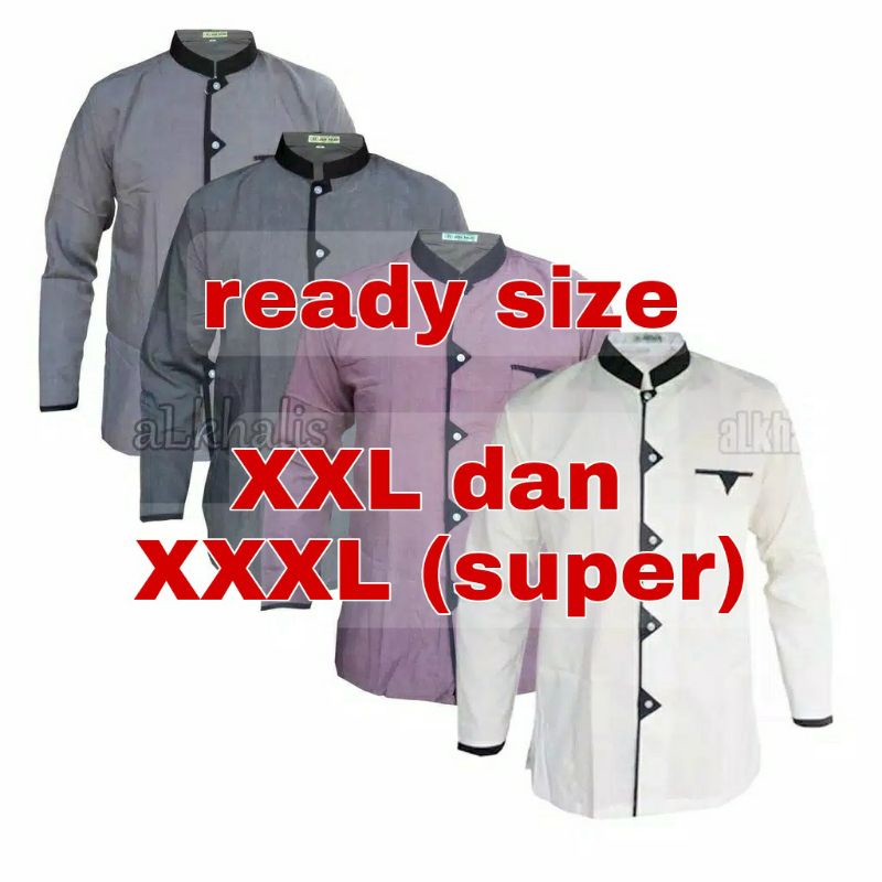 baju koko zikzak / baju koko jumbo / XXL / XXXL / baju koko XXL / baju muslim laki laki