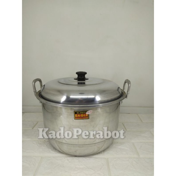dandang masak serbaguna - dandang alumunium - langseng global eagle 28
