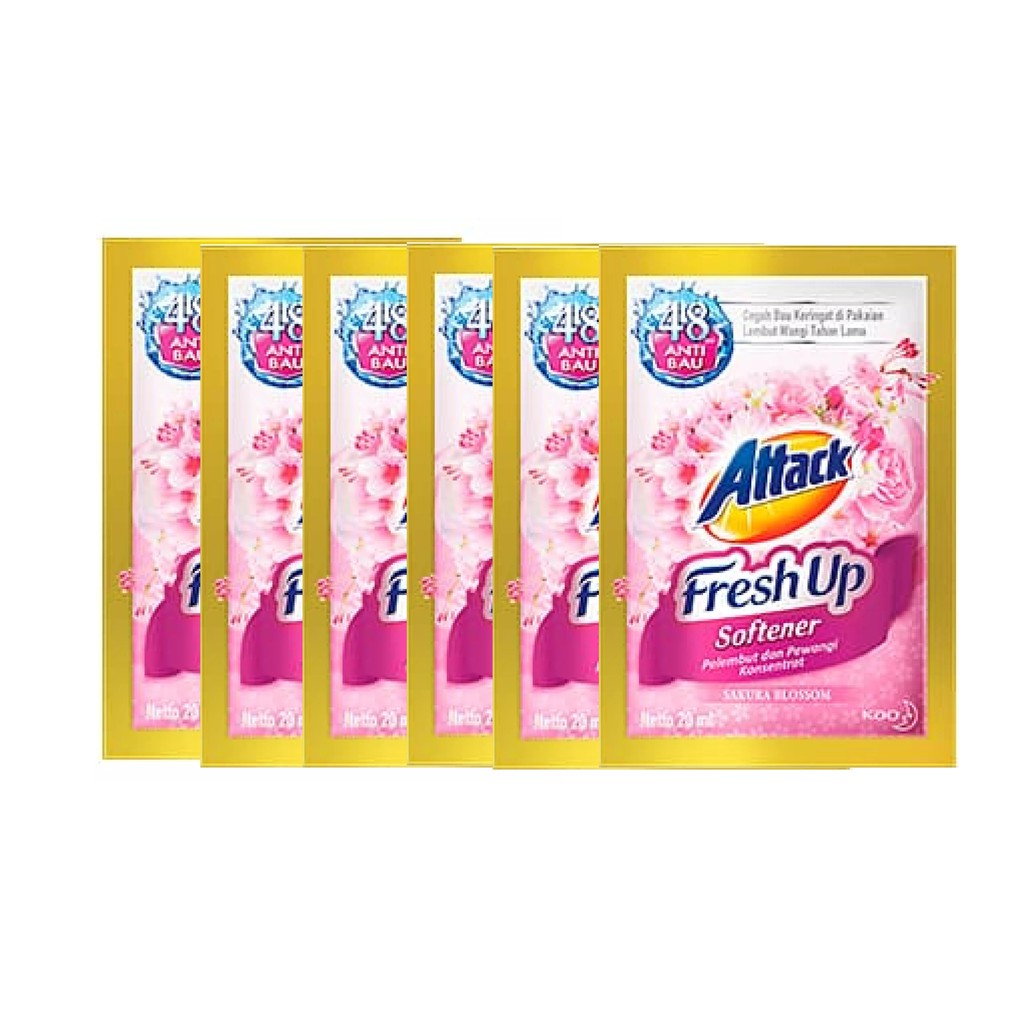 Attack Fresh Up Softener Sakura Blossom 20ml (6 Sachet)