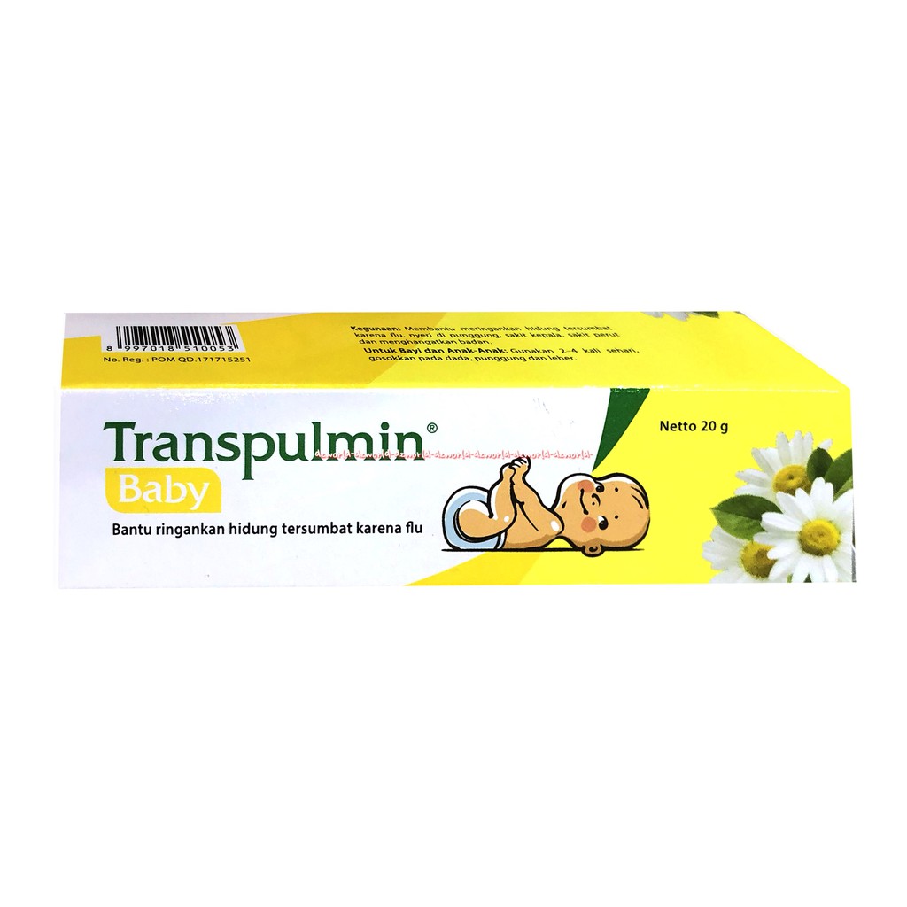 Transpulmin 20gr Baby Salep Meringankan Hidung Tersumbat Obat Batuk Pilek Bayi Salap Krim