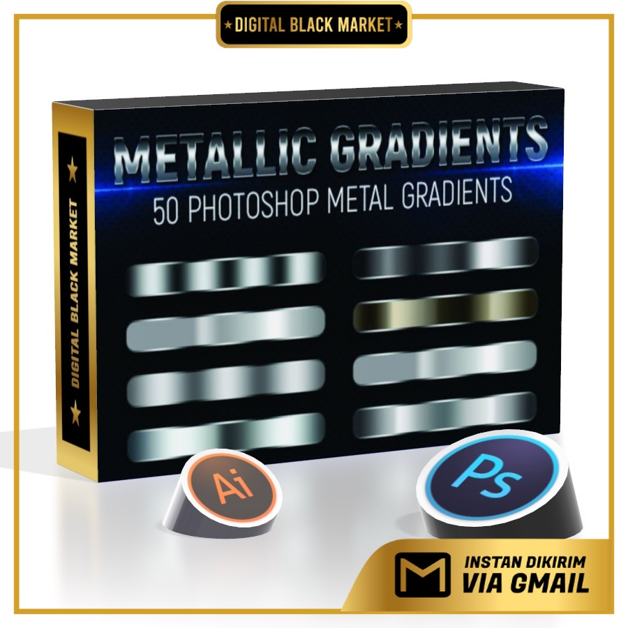 50 Metal Gradients - Photoshop Action