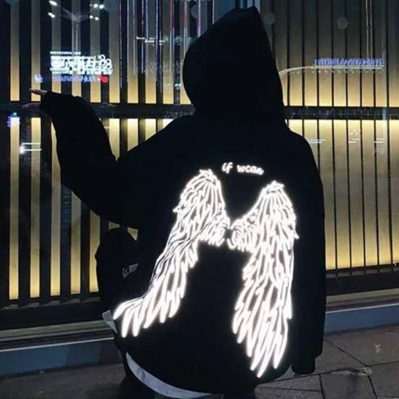 TUMBLRSTORE Wings Reflective Hoodie
