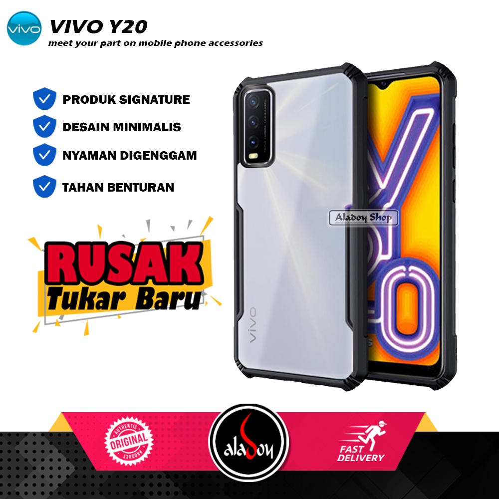 Case VIVO Y20 Armor Fusion Shockproof Transparent Premium Casing