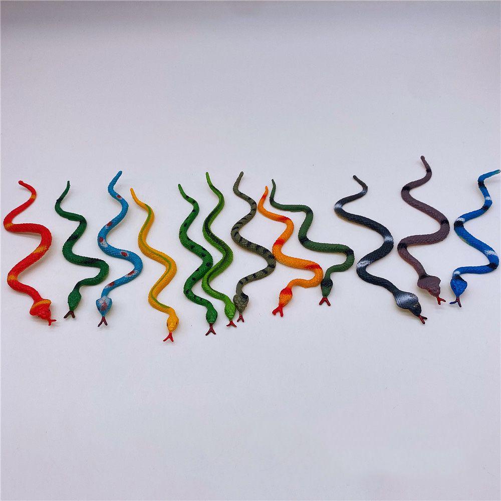 R-flower 24PCS Plastik Snake New Prop Untuk Dekorasi Anak Gag Prank Favor Mainan