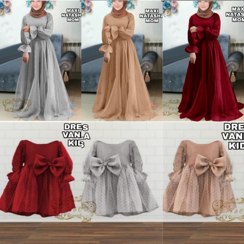 Gamis anak tile dot gamis pita kid dress polka kids vanila anak tile dotty gamis anak lebaran couple