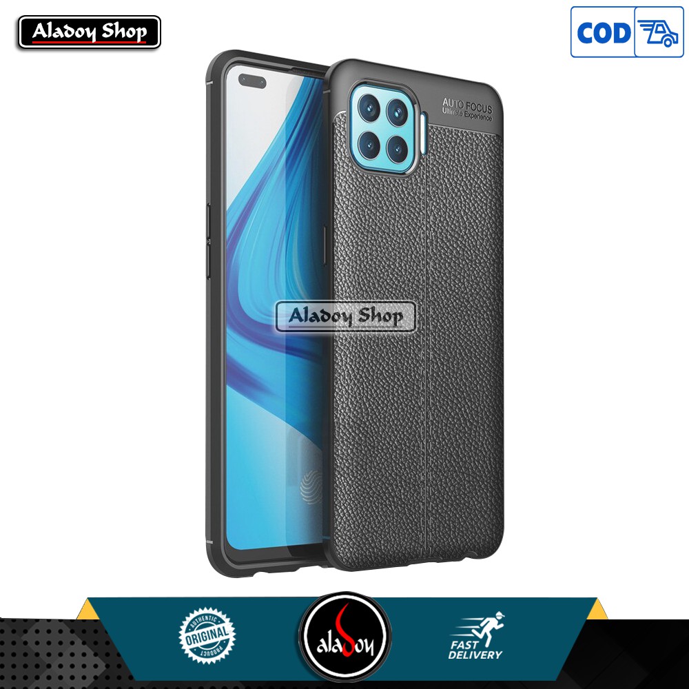 Case Oppo Reno 4F Ultra Slim Softcase Auto Focus Leather Premium Casing