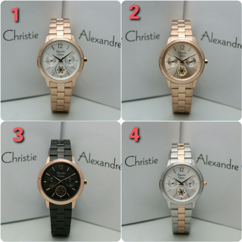 ORIGINAL GARANSI JAM TANGAN WANITA ALEXANDRE CHRISTIE CEWEK RANTAI ALEXANDER CRISTIE CRISTY AC ETTT