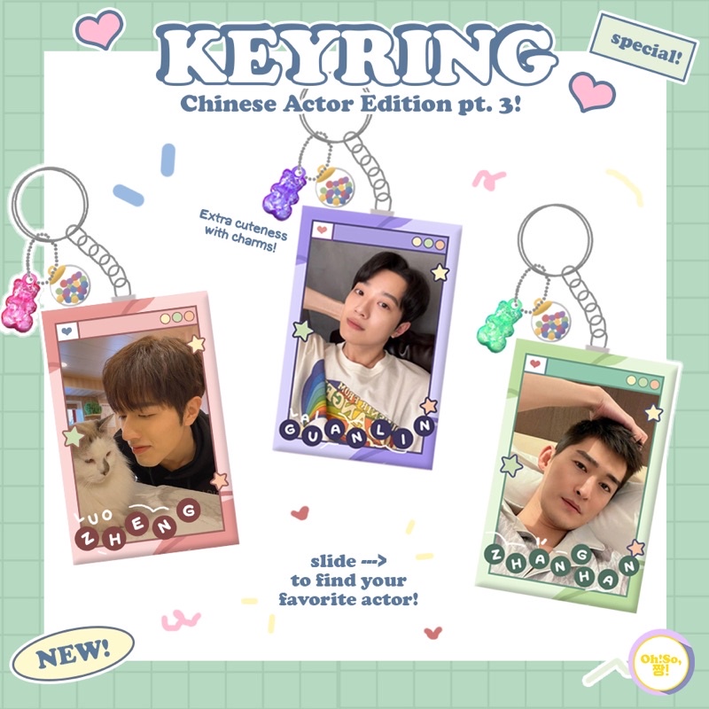 CHINESE ACTOR CUTE KEYRING VOL.2 PART3 CHINESE DRAMA DRACIN DRAMA CINA CHINDRA