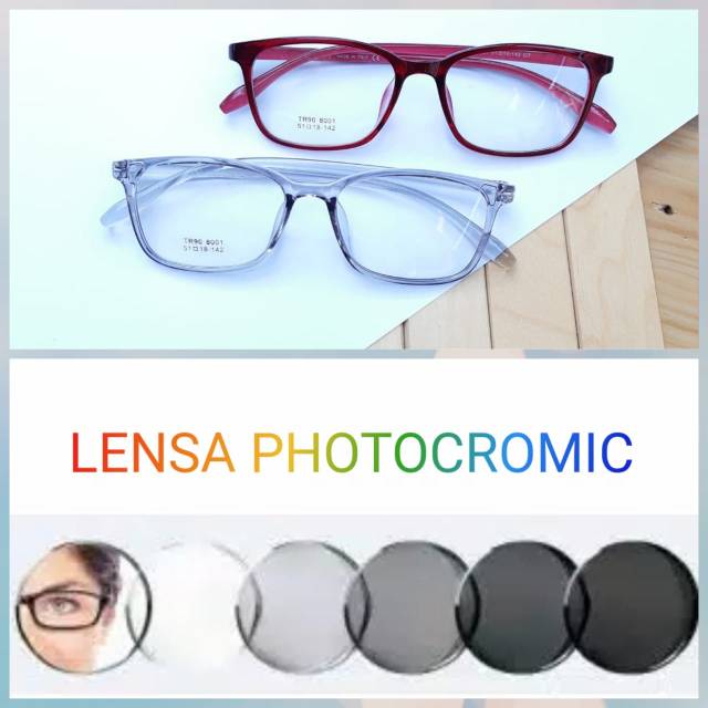 Paket frame+lensa.. Frame kacamata TR90 8001