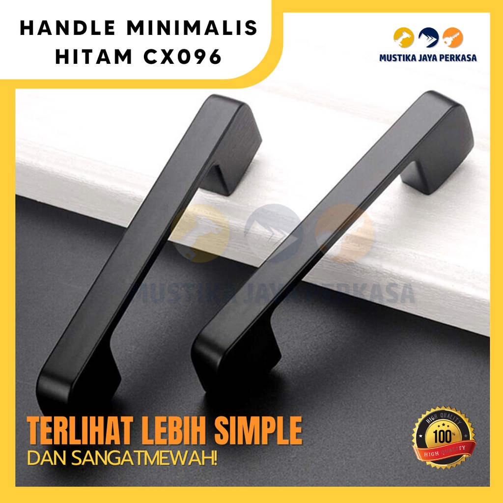 Handle Pintu Lemari Minimalis Mewah CX069 Gold Hitam Emas Zinc Anti Ka