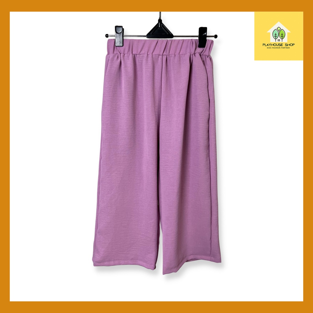 Celana Kulot Crinkle Airflow Import Anak Perempuan 7/8 umur 6-15 Tahun
