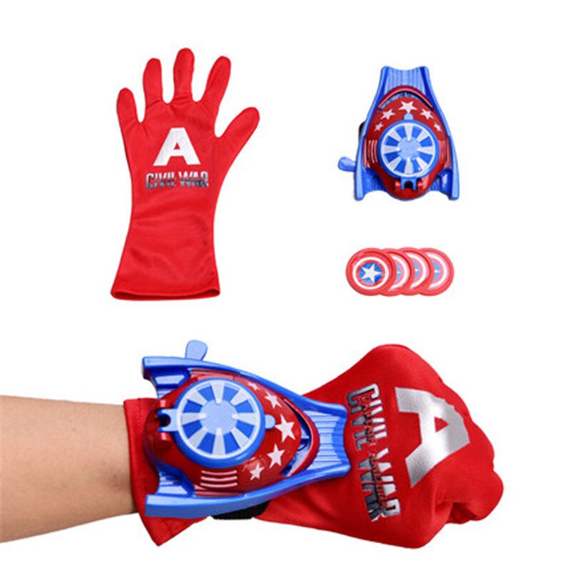 Set Mainan Anak Avenger Tameng sensor getaran Topeng Kapten Amerika mainan superhero marvel avengers shild