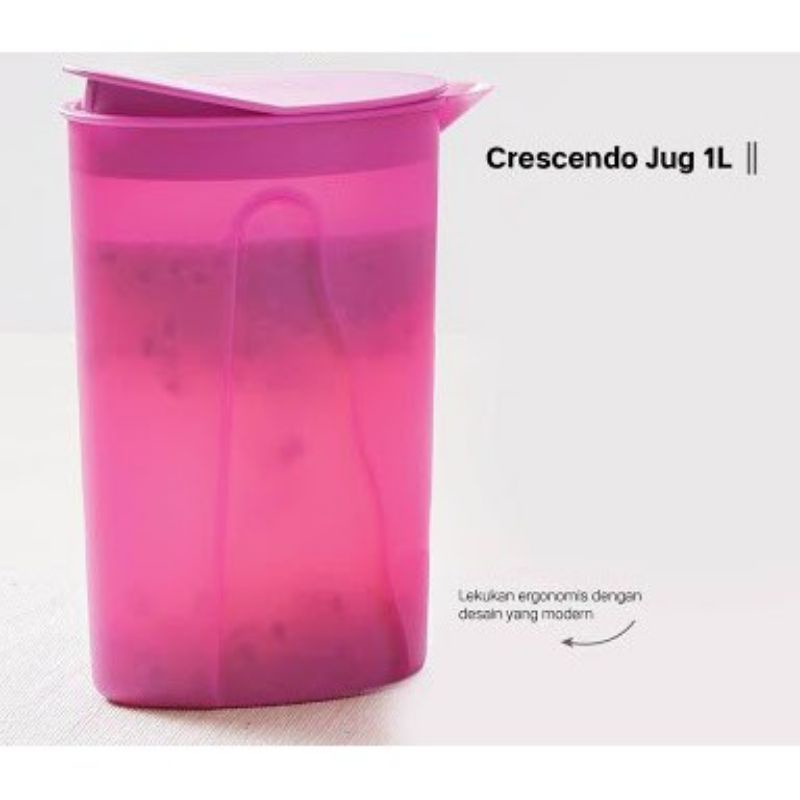 

Tuperware Crescendo Jug 1L Teko Air
