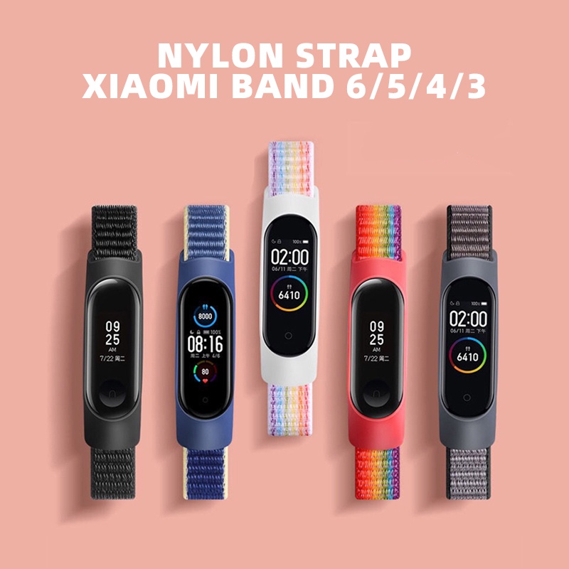 Xiaomi Band 5/4/3 Nylon Strap Sport loop watch Belt Miband strap Wristband for xiaomi Mi band 5 4 3 Bracelet