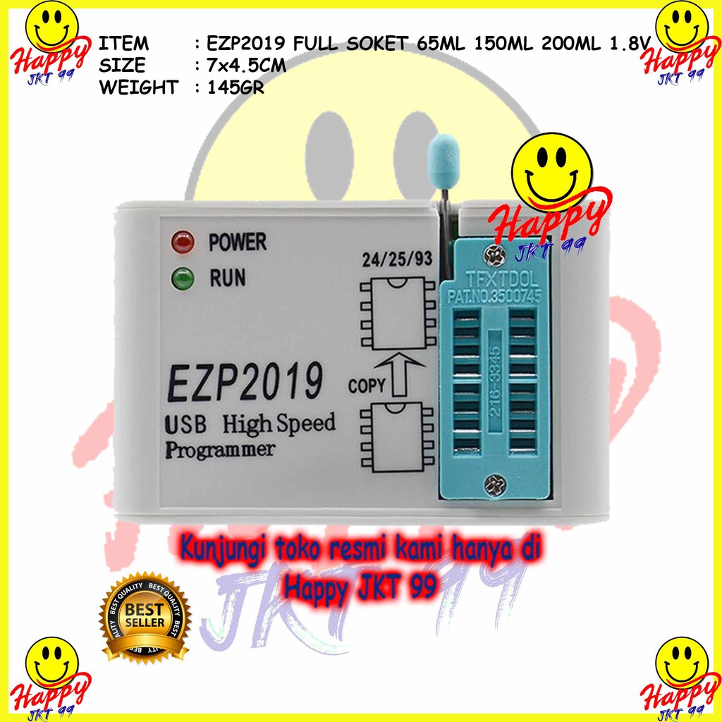 [ HAPPY JKT 99 ] FULLSET ALAT FLASH BIOS PROGRAMMER EZP2019 150ML+200ML+65ML+1.8V ORIGINAL