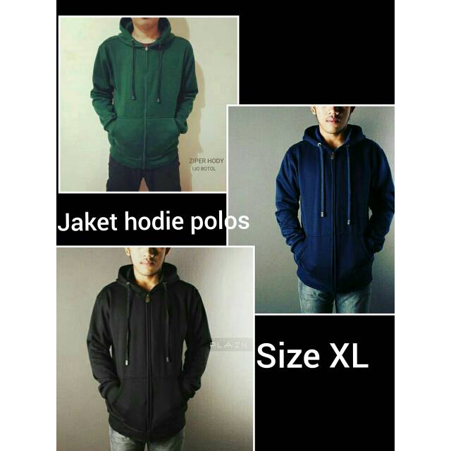 Jaket zip hodie premium polos merk 3scond