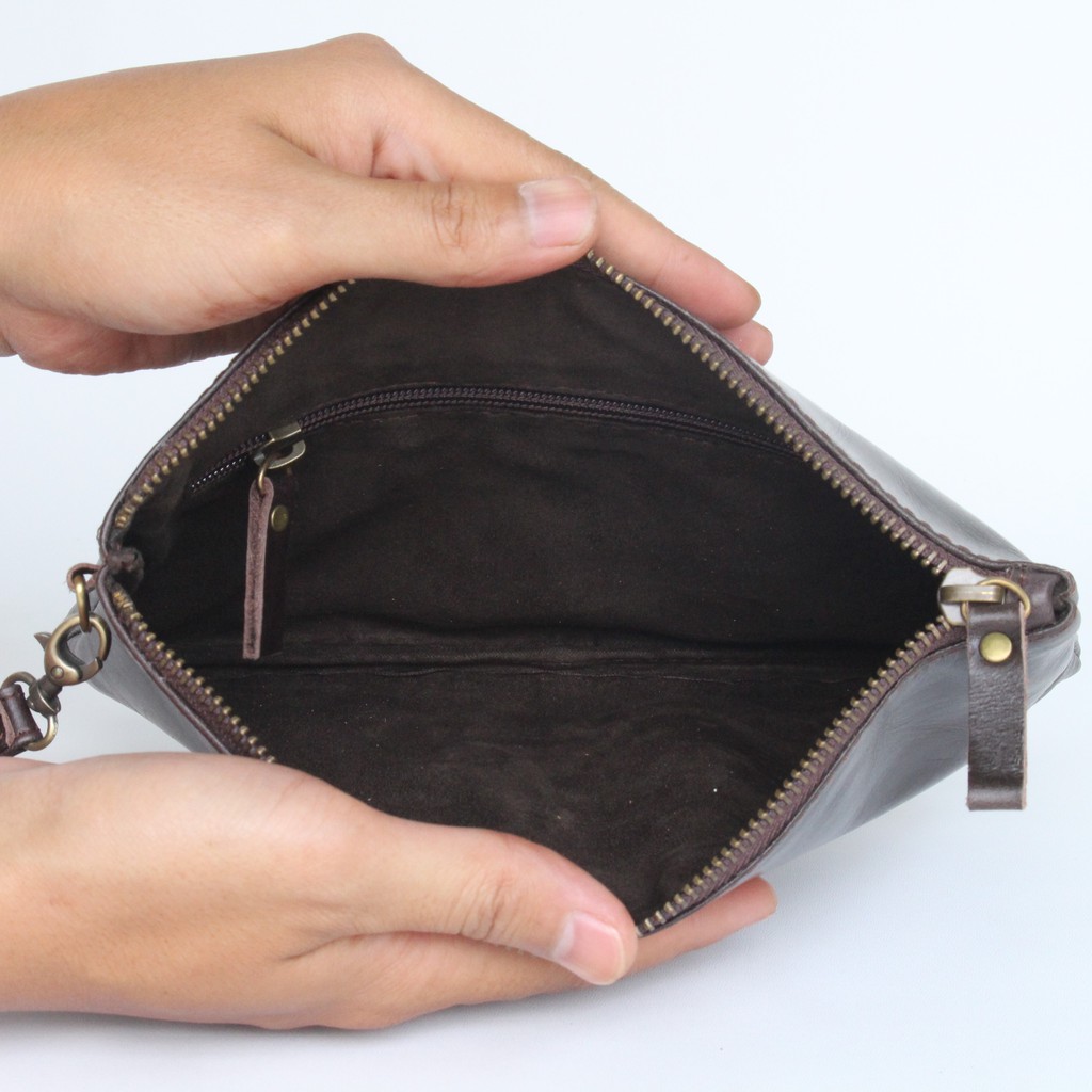 TERBAIK !! CLUTCH WANITA KULIT ASLI MALIKA / FREE GRAVIR NAMA DI POUCH