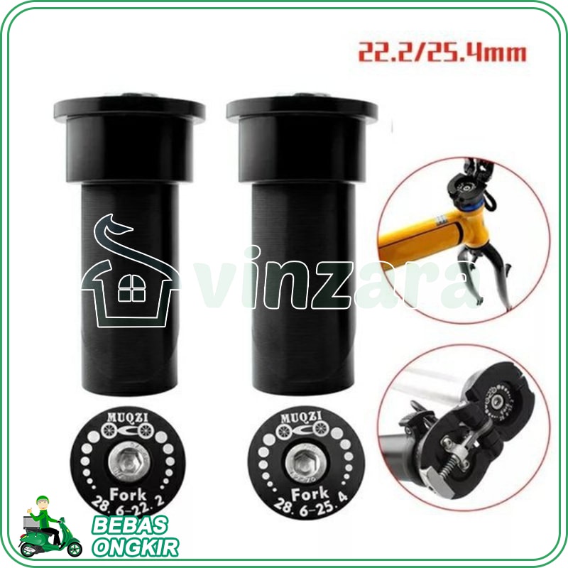 ADAPTOR Handlepost 28.6 KE 25.4 22.2 mm Sepeda Lipat Adapter Handle post Fork SELI HEADSET JANGKAR h