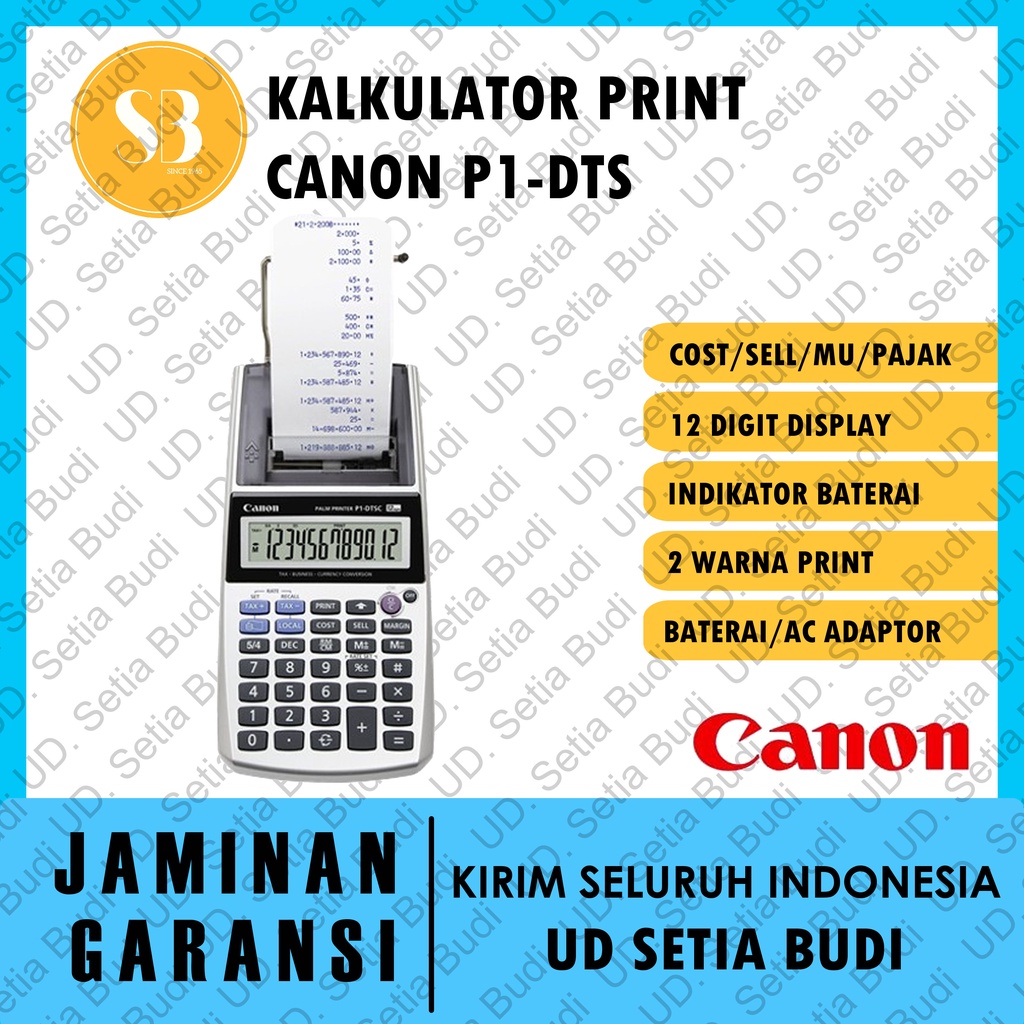 

Kalkulator CANON P1-DTS C Asli dan Bergaransi