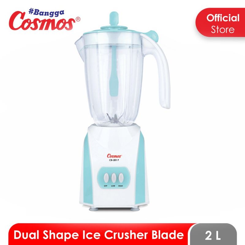 BLENDER COSMOS CB - 281 P ( 2 Liter ) BLENDER SERBAGUNA 2in1  2 L  Plastik