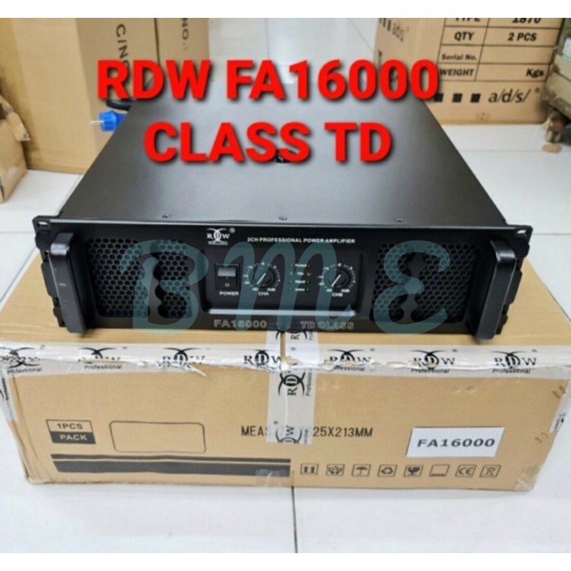 Power Amplifier RDW FA16000 / FA 16000 CLASS TD ORIGINAL RDW
