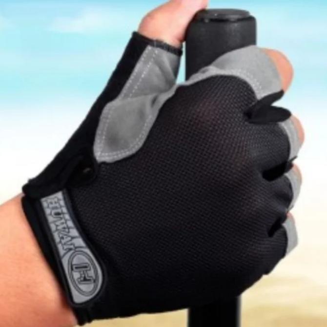 sarung tangan sepeda motor half finger setengah jari buntung makad44 Ayo Order
