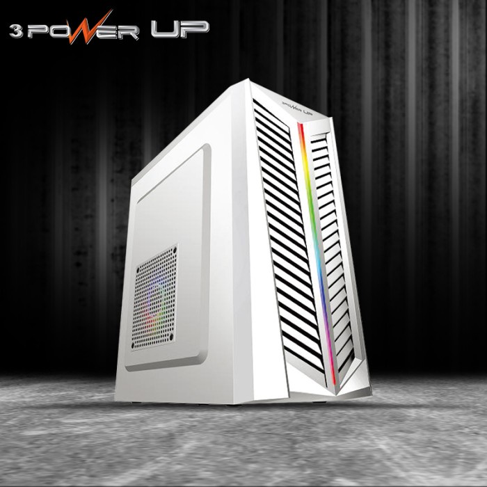 Casing Power Up POWERMAX m-ATX with PSU 500W LED RGB