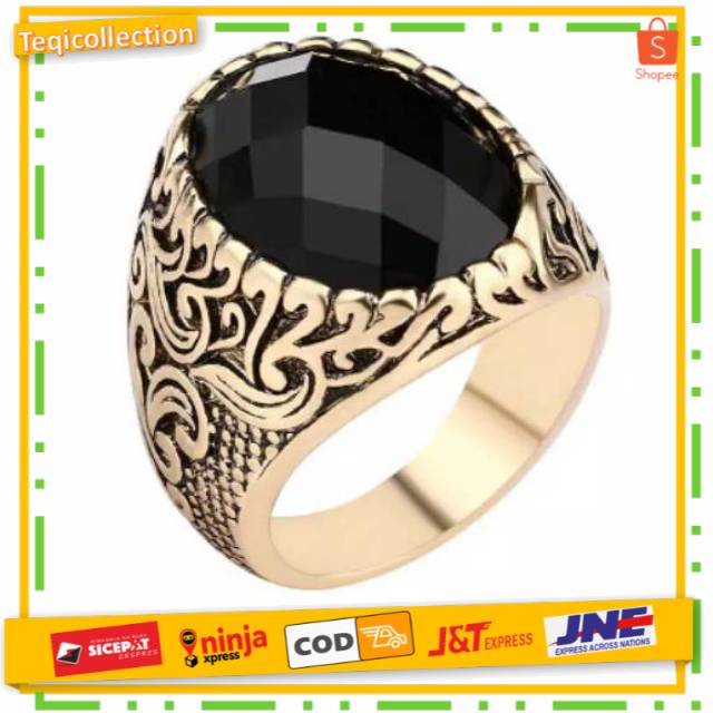 CINCIN PRIA JAWA FULL UKIR HITAM | CINCIN PRIA WANITA TQR-C3A