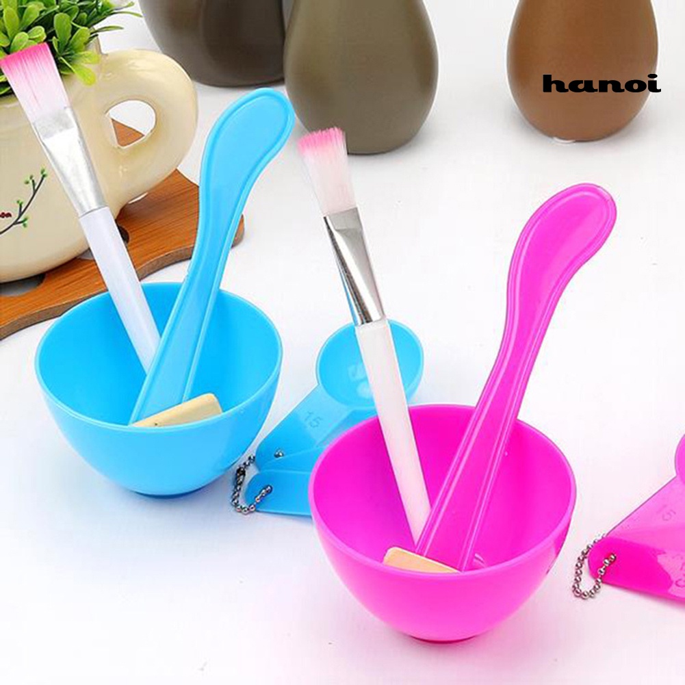 HQTM_4 in 1 DIY Homemade Makeup Beauty Facial Face Mask Bowl Brush Spoon Stick Tools