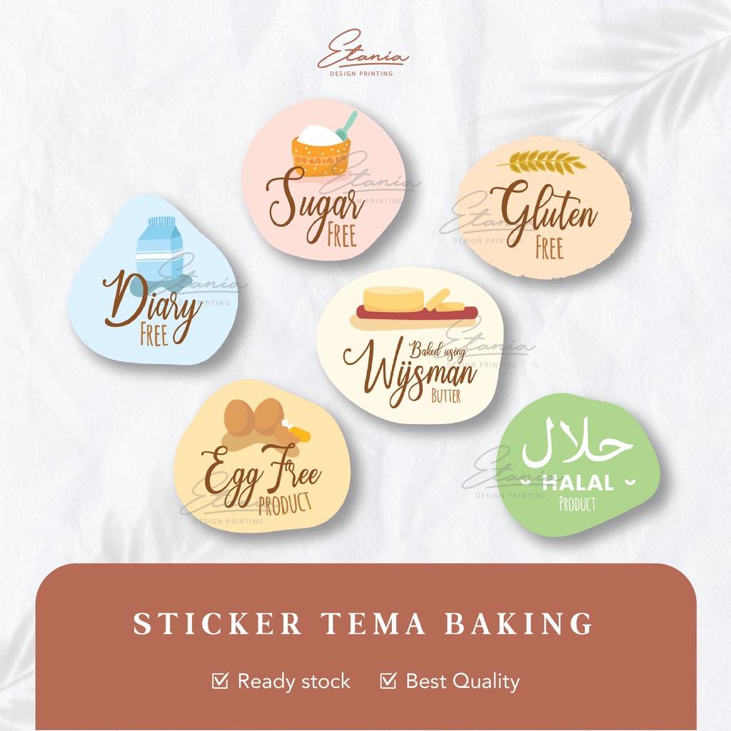 

sticker kue sticker gluten free diary sugar free label sticker baking