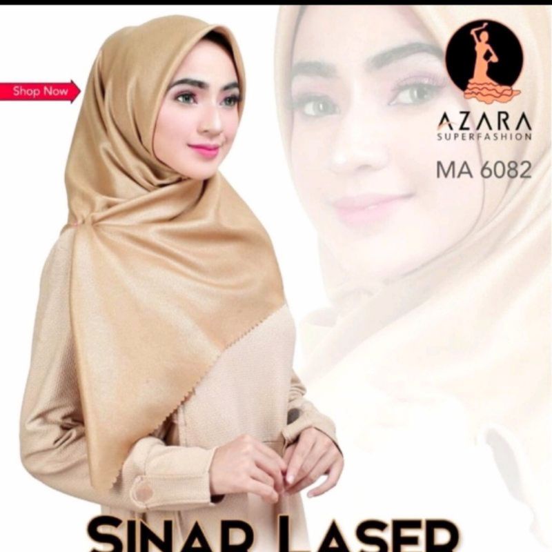 NUR SINAR AZARA LC HIJAB SEGI EMPAT Lacer Cut GLOWING UNTUK PESTA-COKSU