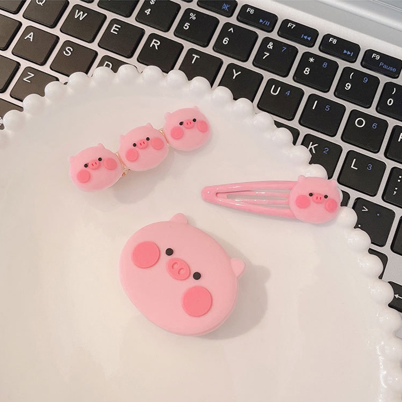 Cute Pink Piggy Hairpin Poni Rusak Rambut Aksesoris Rambut Gadis Bulang Hadiah