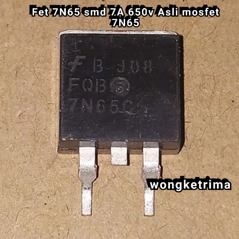 Fet 7N65 smd 7A 650v Asli mosfet 7N65