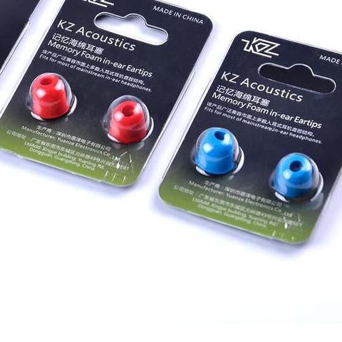 ♩ KZ knowledge zenith Noise Isolating Foam Ear Tips 3 PAIR dan 1 PAIR Eartips KZ Eartips Kz Foam ✪