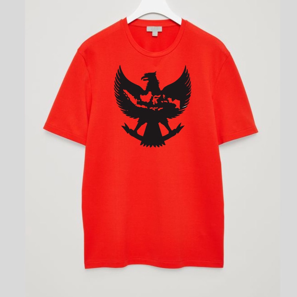 Clothing May - Kaos Garuda Merah Putih Kaos Koas Dewasa Anak Karater Distro Kekinin T Shirt Tshirt T-Shirt Premium Murah Unisex Wanita Perempuan Pria Laki-Laki Cowok Cewek Bahan Cotton Combed 30S Katun Kombed Sablon Dtf Murah Premium Oversize Kaus Oblong