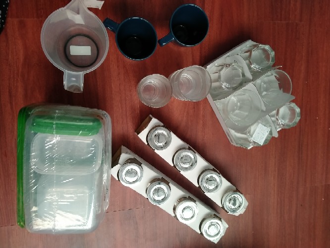 Tempat Kontainer Makanan/ Wadah Set Simpan Makanan Isi 17pc, Hijau Pr958