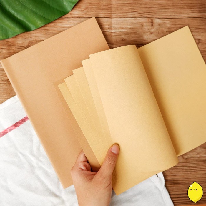 

Menakjubkan Kraft Paper Plain Notebook / Buku Catatan Polos Bagus